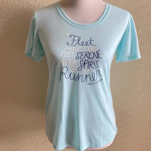 Brooks Running Fleet are the Feet Serene in the Spirit of the Runner Graphic Tee - Picture 1 of 10